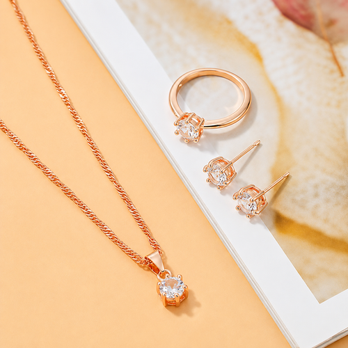 Aurelia Rose Gold Jewelry Set