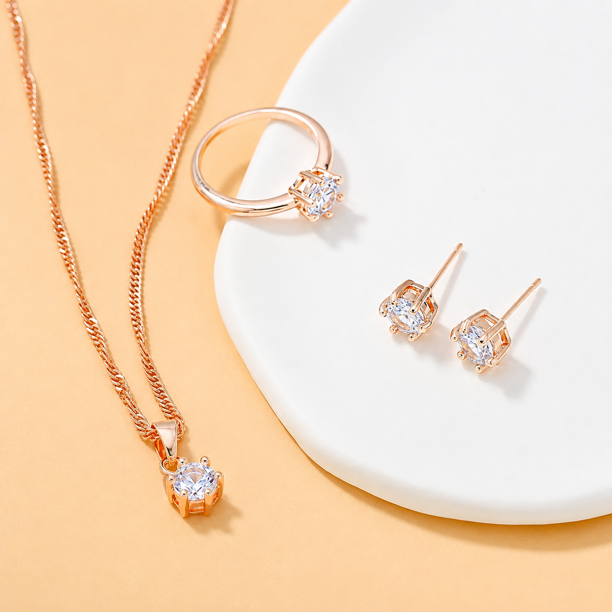 Aurelia Rose Gold Jewelry Set