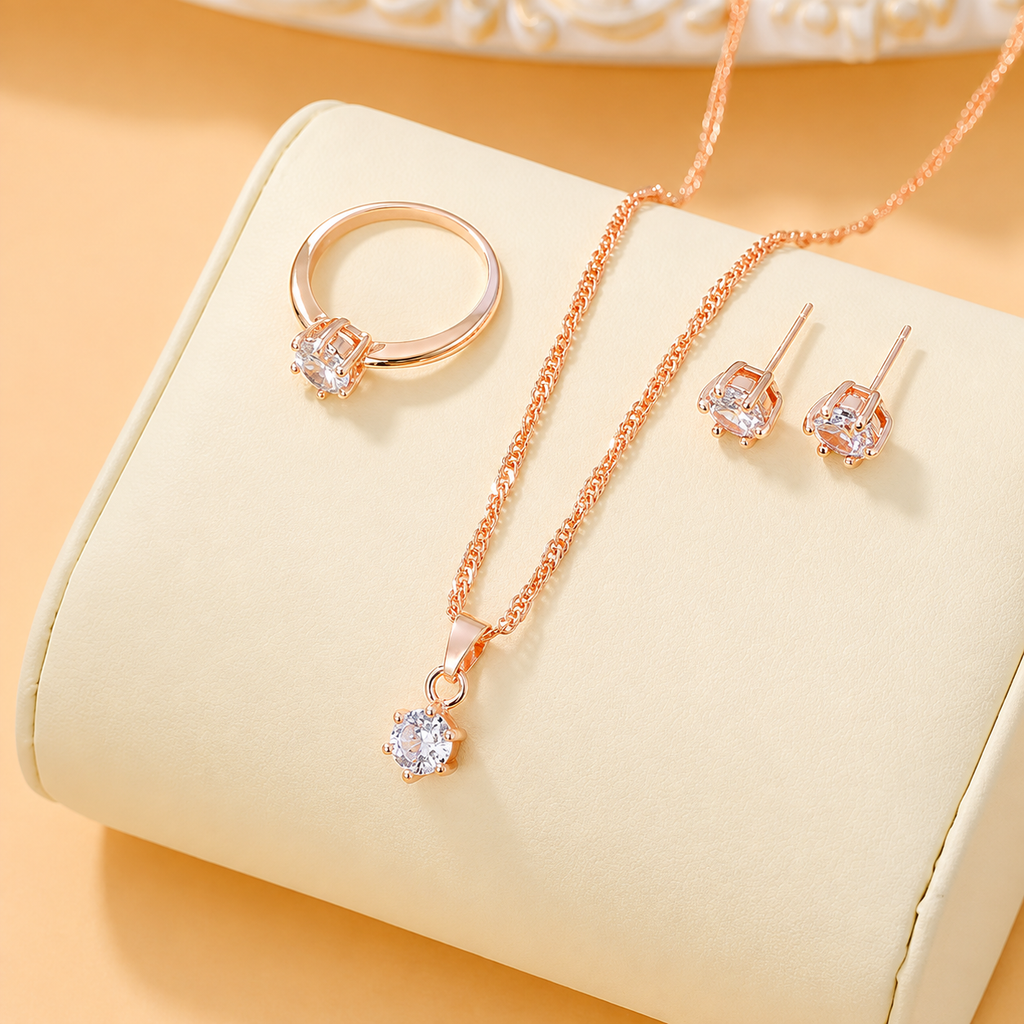 Aurelia Rose Gold Jewelry Set